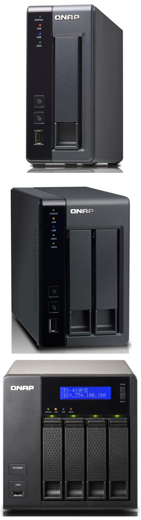 QNAP представляет новые NAS-сервера - TS-419P II, TS-219P II и TS-119P